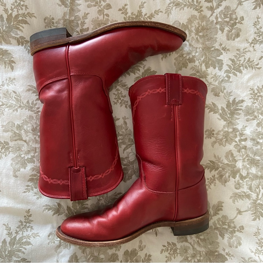 Justin Boots Red Leather